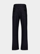 Fendi Black Straight-Leg Jeans with FF Turn-Up Hem