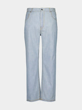 Fendi Light Blue Chambray Straight Jeans