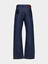 Fendi Blue Straight-Leg Logo Jeans