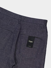 Fendi Dark Blue Straight-Cut Denim Jeans