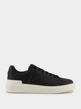 Balmain Black and White B-Court Calfskin Trainers
