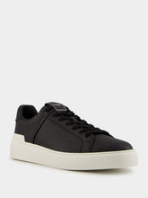 Balmain Black and White B-Court Calfskin Trainers