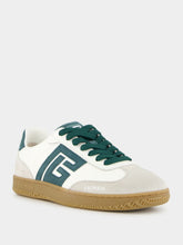 Balmain White Swan Leather and Suede Trainers