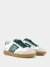 Balmain White Swan Leather and Suede Trainers