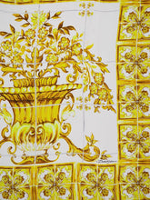 Dolce & Gabbana Yellow Majolica-print Silk Twill Foulard
