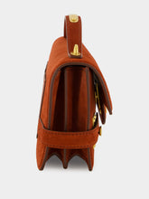 Balmain Red B-Buzz 24 Suede Shoulder Bag