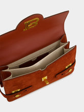 Balmain Red B-Buzz 24 Suede Shoulder Bag