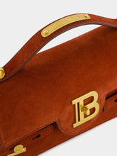 Balmain Red B-Buzz 24 Suede Shoulder Bag