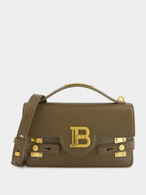 Balmain Khaki B-Buzz 24 Leather Bag