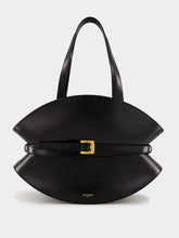 Balmain Black Shuffle Medium Leather Bag