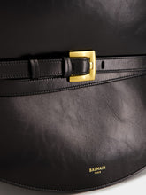 Balmain Black Shuffle Medium Leather Bag