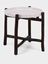 Tinja Dark Brown Wood Side Table