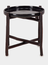 Tinja Black Mida Dark Brown Wood Table