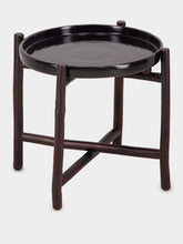 Tinja Black Mida Dark Brown Wood Table