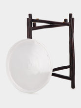 Tinja White Mida High Dark Brown Wood Table