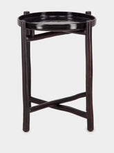 Tinja Black Mida High Dark Brown Wood Table
