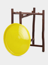 Tinja Yellow Mida High Brown Wood Table