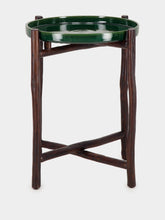 Dark Green Mida High Brown Wood Table | PDP - Fashion Clinic