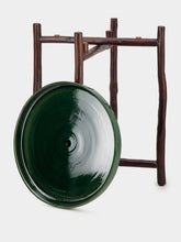 Dark Green Mida High Brown Wood Table | PDP - Fashion Clinic