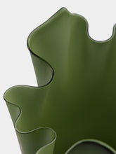 Venini Apple Green Fazzoletto 31 Glass Vase