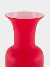 Venini Red Opalino 16.5 Glass Vase