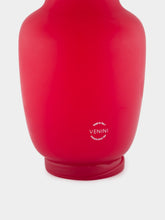 Venini Red Opalino 16.5 Glass Vase
