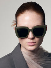Emmanuelle Khanh Olive Green Foxy Sunglasses