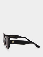 Emmanuelle Khanh Glossy Noir Foxy Sunglasses