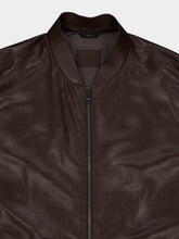 Fendi Dark Brown Perforated Nappa Leather Blouson