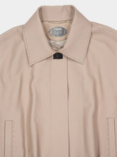 Fendi Dove Grey Leather Bomber Jacket