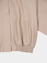 Fendi Dove Grey Leather Bomber Jacket