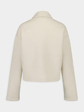 Ami Paris Sand Ami Cropped Wool-Viscose Polo