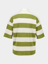 Ami Paris White Cream and Matcha Cotton Polo