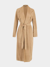 Fendi Light Brown Suede Wrap Coat