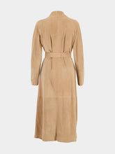 Fendi Light Brown Suede Wrap Coat