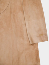 Fendi Light Brown Suede Wrap Coat