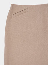 Fendi Beige Waxed Linen Midi Skirt