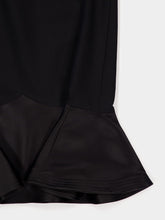 Fendi Black Wool Peplum Midi Skirt