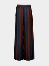 Fendi Pequin Stripes Silk Wide-Leg Trousers