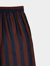 Fendi Pequin Stripes Silk Wide-Leg Trousers
