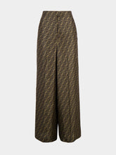 Fendi Brown FF Twill Wide-Leg Trousers