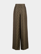 Fendi Brown FF Twill Wide-Leg Trousers