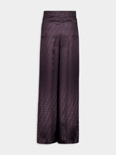 Fendi Dark Purple FF Silk Trousers