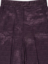 Fendi Dark Purple FF Silk Trousers