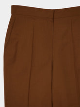 Fendi Brown Wool-Mohair Flared Trousers
