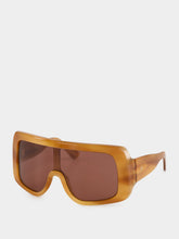 Emmanuelle Khanh Brown Freedom Oversized Sunglasses
