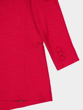 Paula Frida Red Dahlia Deconstructed Twill Blazer