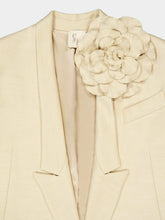 Paula Frida Beige Deconstructed Twill Blazer