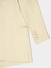 Paula Frida Beige Deconstructed Twill Blazer