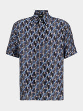 Fendi Blue Silk Fendinity Printed Shirt